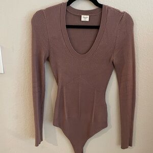 brown abercrombie bodysuit